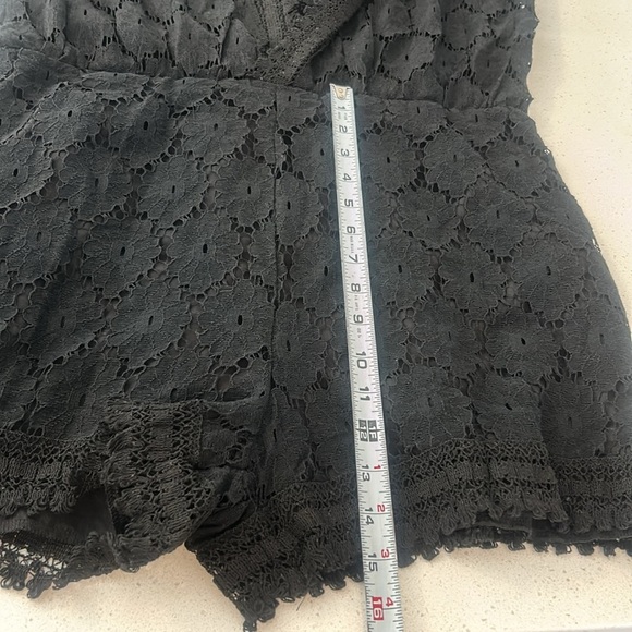 Cupshe Black Maxi Overlay Romper Lace Dress V-Neck Spaghetti Strap Size M - Picture 13 of 17